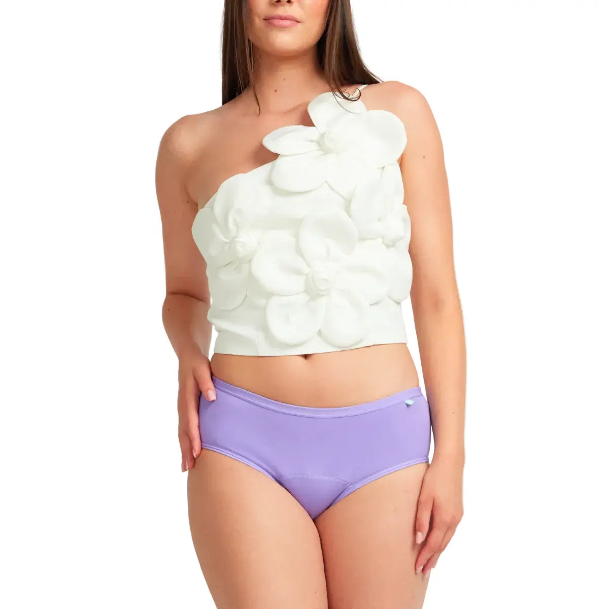 Chiloti menstruali hipster, din bumbac organic, absorbtie ridicata, lila, Ida femiekostore