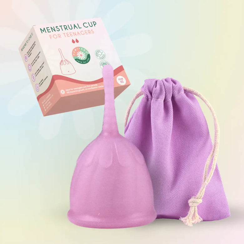 Cupă menstruală | tehnologie antibacteriană | mărimea XS | Mov