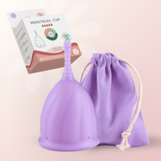 cupa menstruala femieko safe marimea m mov, usor de introdus si utilizat, design ergonomic