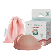 Disc menstrual din silicon medical femieko roz, material moale si flexibil