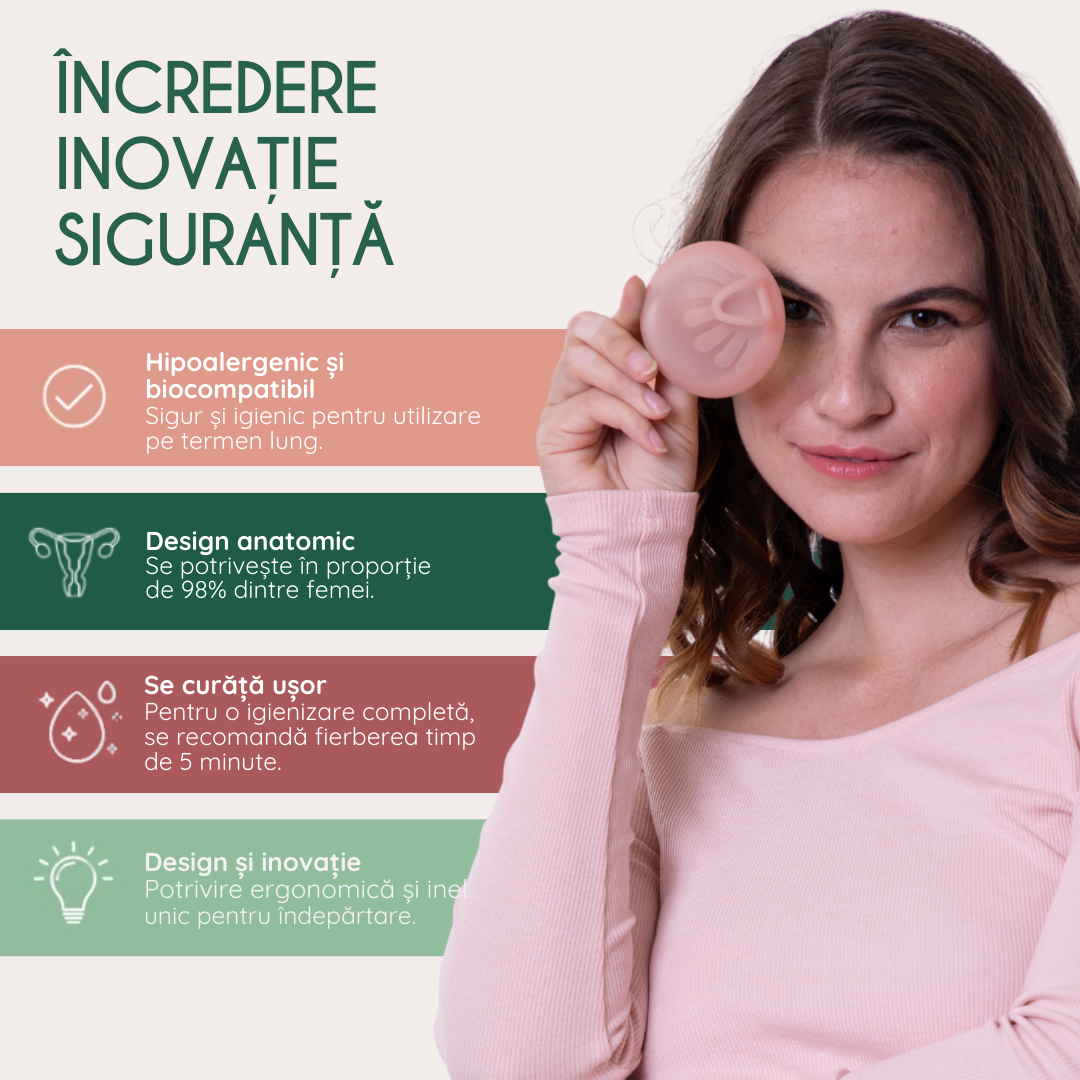 disc menstrual din silicon medical femieko  solutie sigura pentru menstruatie
